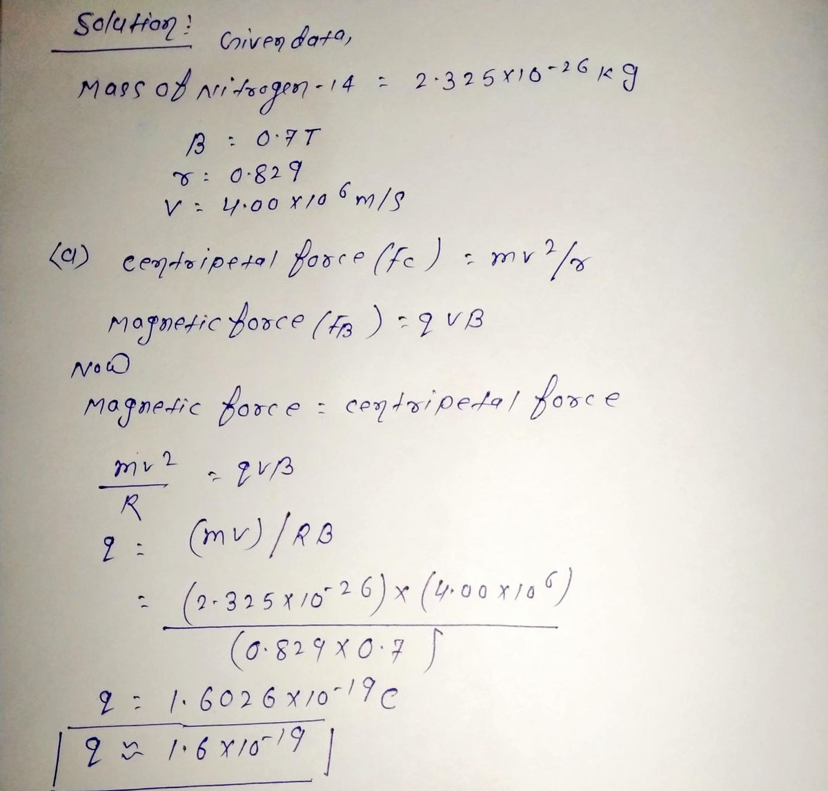 Physics homework question answer, step 1, image 1